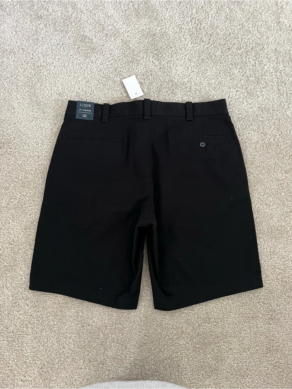 J. Crew Black Flat Front Chino Shorts